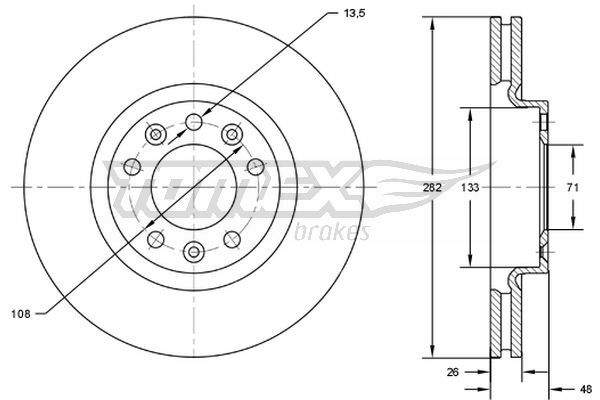 Brzdový kotouč TOMEX Brakes